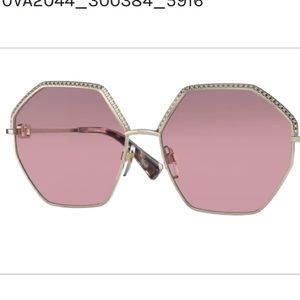 Valentino new sunglasses hexagon gold clr pink va2044 AUTHENTIC